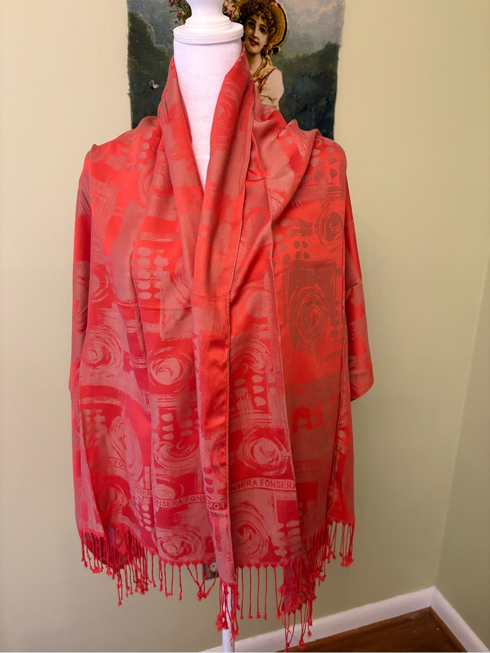 Women's Coral Patterned Wrap Jacket